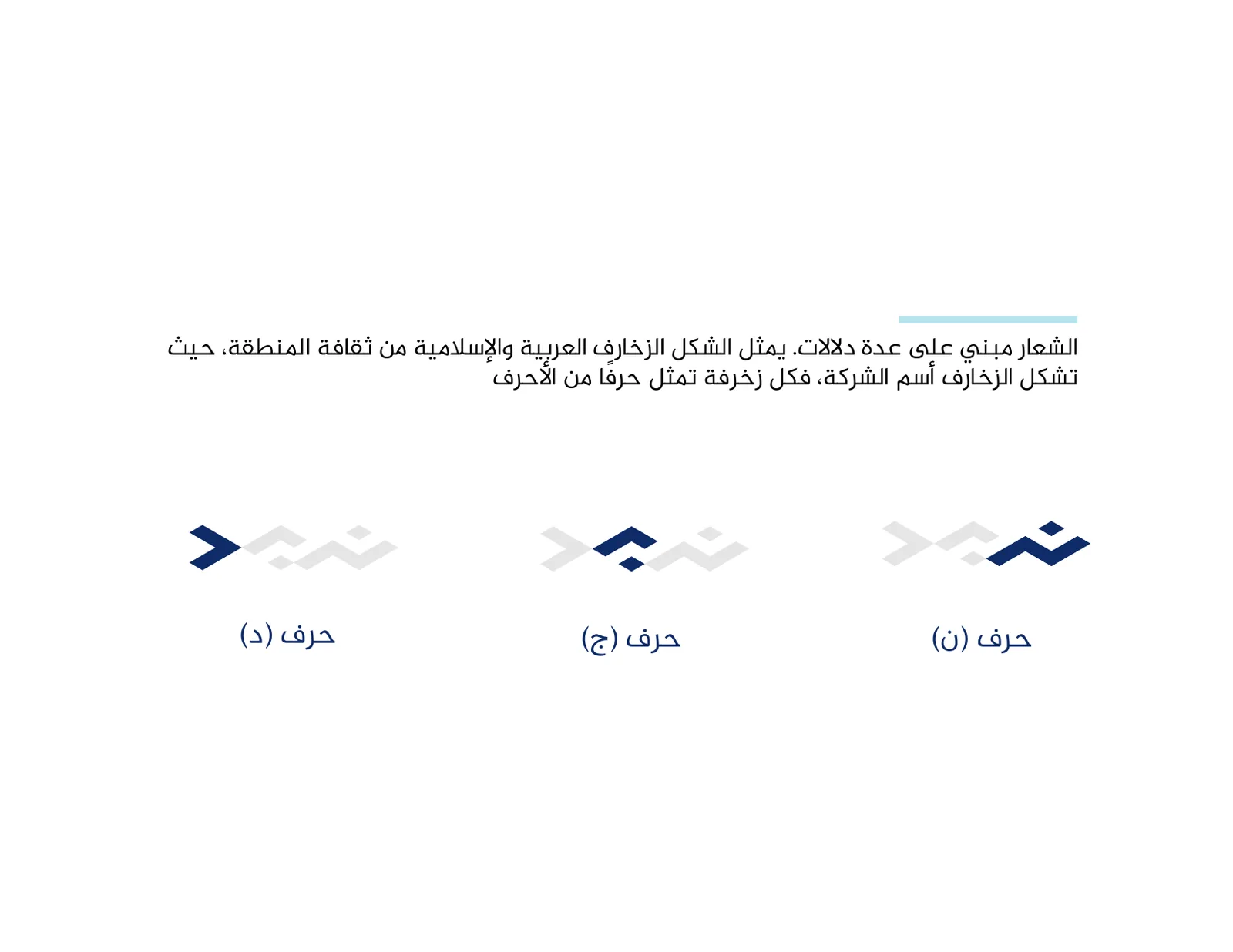 الشعار وحروفه: ن، ج، د